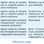 Local Anesthetics Based On Biological Site And Mode Of Action