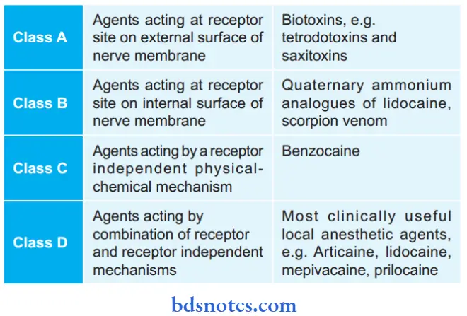 Local Anesthetics Classification Of Local Anesthetics