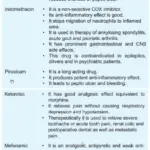 Nonsteroidal Antiinflammatory Drugs And Antipyretic Analgesics Various NSIDs Along With Their Features