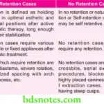 Orthodontics Retention And Relapse Retention Cases and No Retention Cases