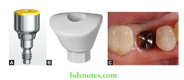 Dental Implant Materials Regular healing abutments, Anatomic healing abutment,Healing abutment in position