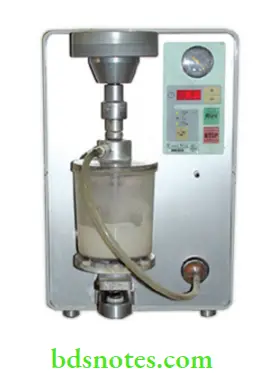 Dental Investments And Refractory Materials Vacuum investment mixer.