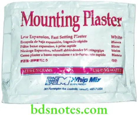 Dental Materials Gypsum Products Mounting plaster