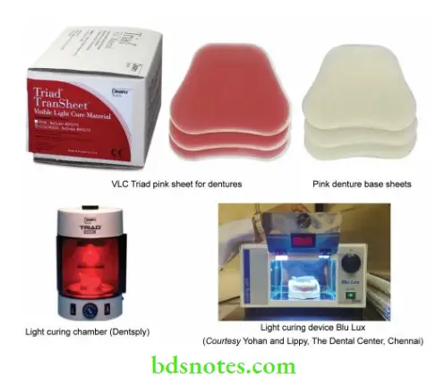 Denture Resins And Polymers Light curing acrylic system.