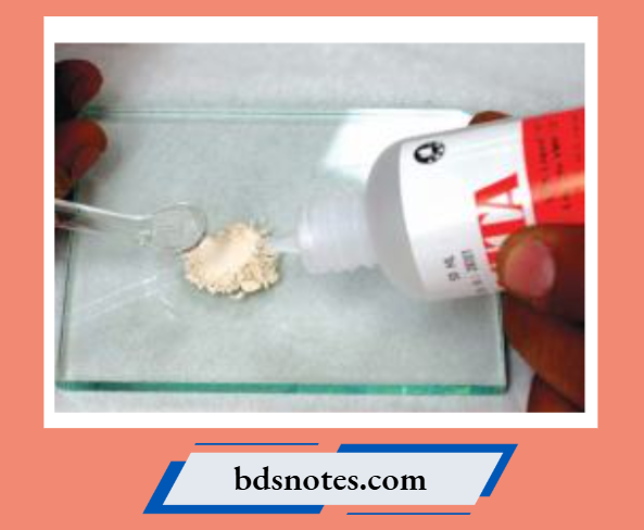 It Is Mixed With The Liquid To Produce A Sandy Mix