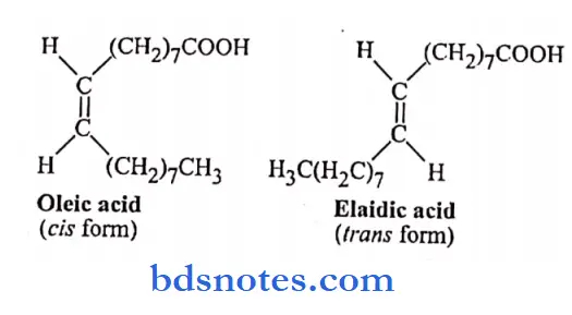 Lipids cistrans isomerism in unsturated fatty acids
