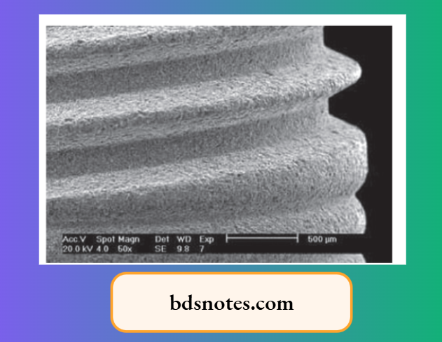 On closer look many implants have a rough surface