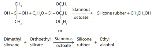Silicone rubber and ethyl alcohol