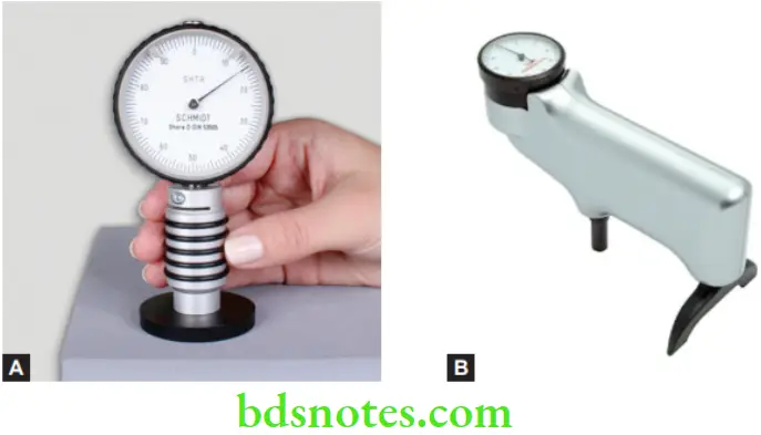 Structure and Properties Dental Materials Shore tester and Barcol tester