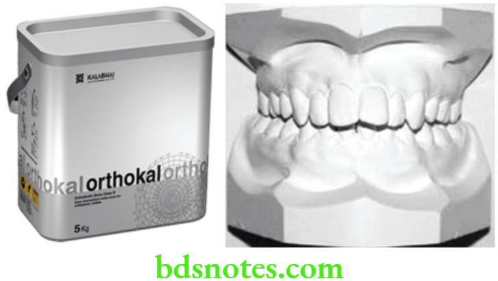Dental Materials Gypsum Products Orthodontic stone and model