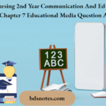 BSc Nursing 2nd Year Communication And Education Technology Chapter 7 Educational Media Question And Answers