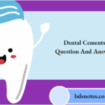 Dental Cements Question And Answers