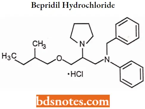 Antianginal Drugs Bepridil Hydrochloride