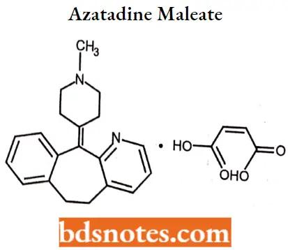 Antihistamine Agents Azatadine Maleate