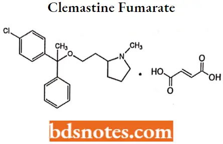 Antihistamine Agents Clemastine Fumarate