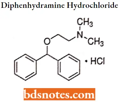 Antihistamine Agents Diphenhydramine Hydrochloride