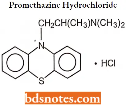 Antihistamine Agents Promethazine Hydrochloride