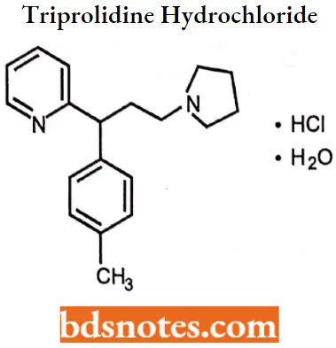 Antihistamine Agents Triprolidine Hydrochloride