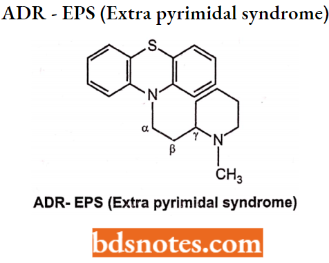 Antipsychotics ADR - EPS (Extra pyrimidal syndrome)
