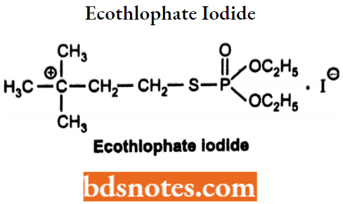Cholinergic Drugs And Related Agents Ecothlophate Iodide