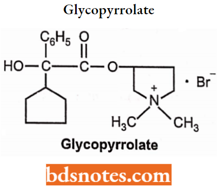 Cholinergic Drugs And Related Agents Glycopyrrolate