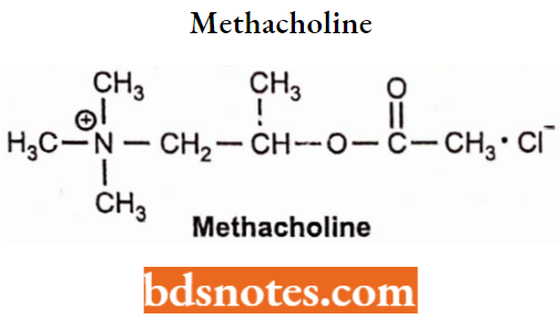 Cholinergic Drugs And Related Agents Methacholine
