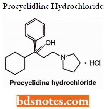 Cholinergic Drugs And Related Agents Procyclidline Hydrochloride