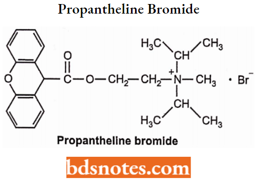 Cholinergic Drugs And Related Agents Propantheline Bromide