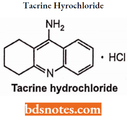 Cholinergic Drugs And Related Agents Tacrine Hydrochloride