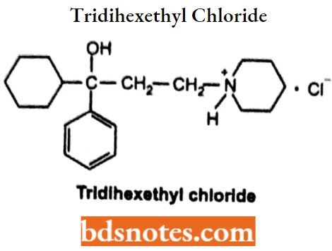 Cholinergic Drugs And Related Agents Tridihexethyl Chloride