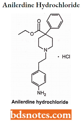 Drugs Acting On Central Nervous System Anilerdine Hydrochloride