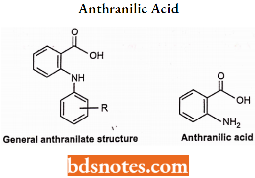 Drugs Acting On Central Nervous System Anthranilic Acid