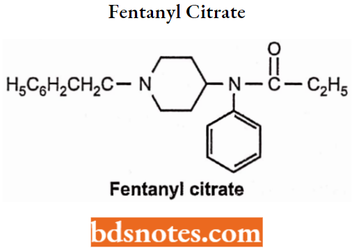Drugs Acting On Central Nervous System Fentanyl Citrate
