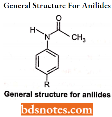 Drugs Acting On Central Nervous System General Structure For Anilides