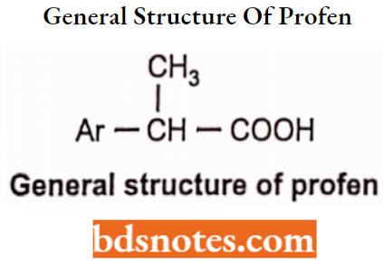 Drugs Acting On Central Nervous System General Structure Of Profen