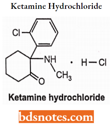 Drugs Acting On Central Nervous System Ketamine Hydrochloride
