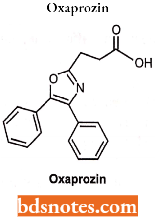 Drugs Acting On Central Nervous System Oxaprozin