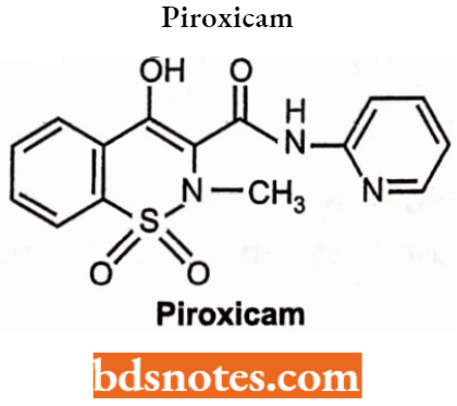 Drugs Acting On Central Nervous System Piroxicam