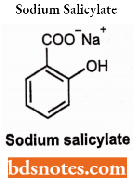 Drugs Acting On Central Nervous System Sodium Salicylate