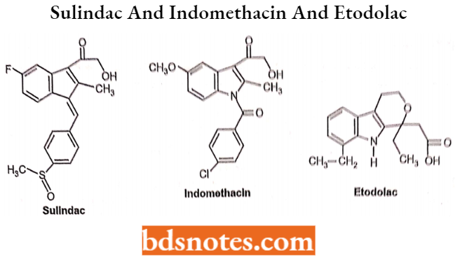 Drugs Acting On Central Nervous System Sulindac And Indomethacin And Etodolac