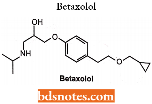 Drugs Action On Autonomic Nervous System Betaxolol