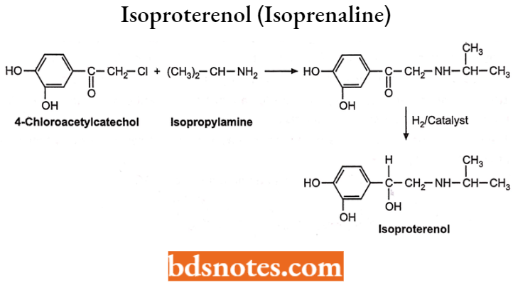 Drugs Action On Autonomic Nervous System Isoproterenol (Isoprenaline) Synthesis