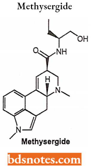 Drugs Action On Autonomic Nervous System Methysergide
