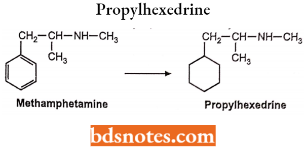 Drugs Action On Autonomic Nervous System Propylhexedrine