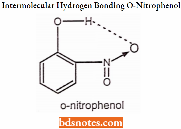 Medical Chemistry Intermolecular Hydrogen Bonding O-Nitrophenol