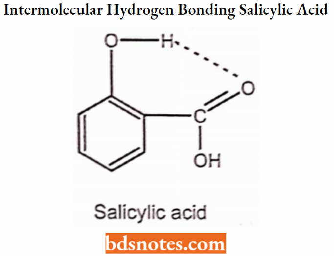 Medical Chemistry Intermolecular Hydrogen Bonding Salicylic Acid