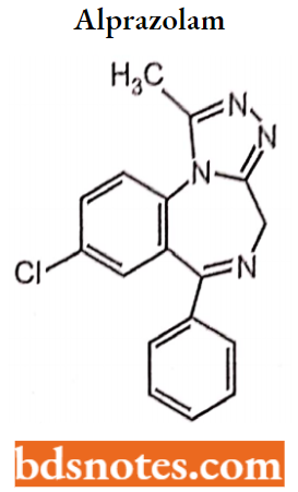 Sedatives And Hypnotics Alprazolam