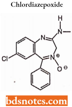 Sedatives And Hypnotics Benzodiazepine Derivatives Chlordiazepoxide