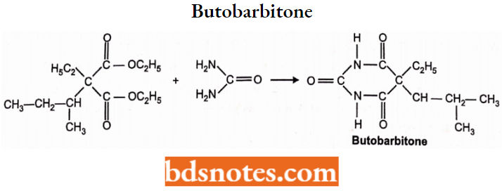 Sedatives And Hypnotics Butobarbitone Or Butobarbital