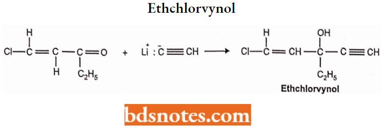 Sedatives And Hypnotics Ethchlorvynol
